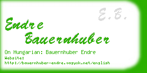 endre bauernhuber business card